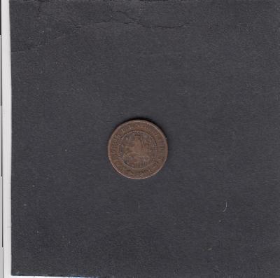 Beschrijving: 1/2 Cent WILHELMINA